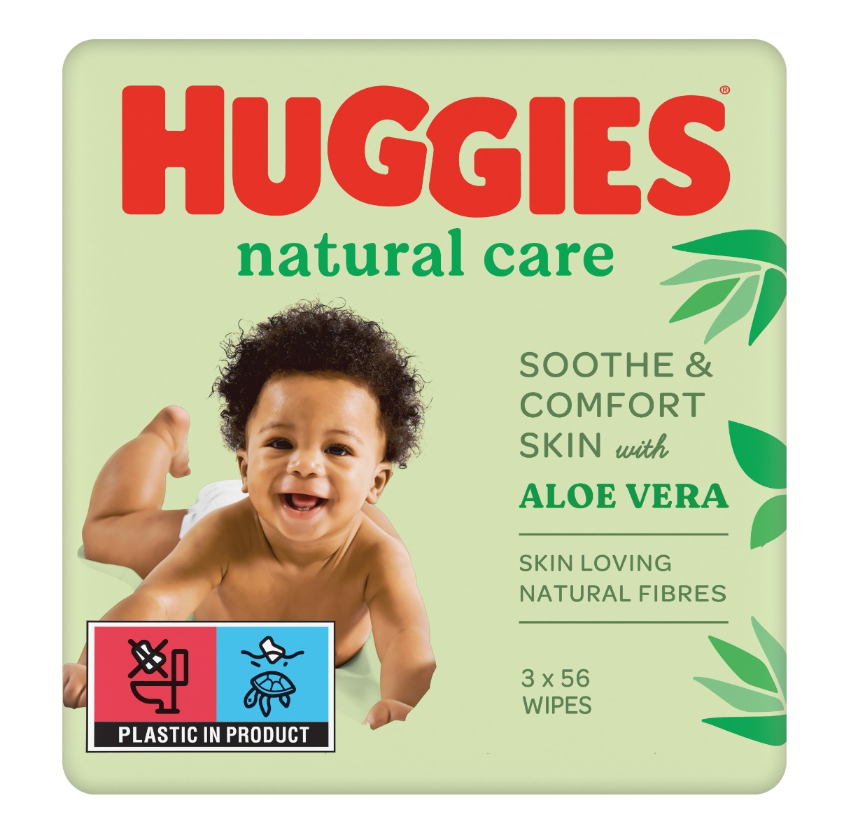 Huggies Natural Care Triplo vlhčené ubrousky 3x56 ks