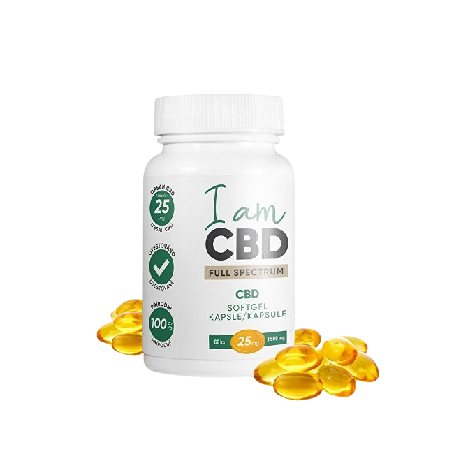 I AM CBD Full Spectrum CBD kapsle 1 500 mg 60 kapslí