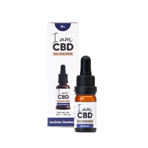 I AM CBD Full Spectrum CBD olej 15% s borůvkovou příchutí 10 ml