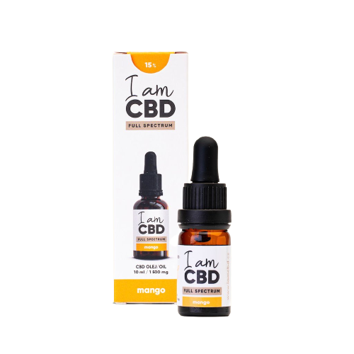 I AM CBD Full Spectrum CBD olej 15% s mangovou příchutí 10 ml