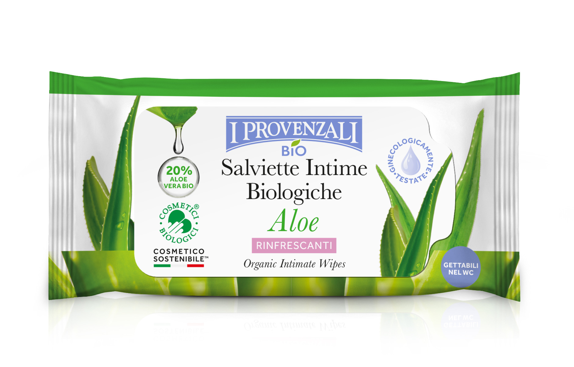 I Provenzali Bio Intimní ubrousky Aloe 12 ks