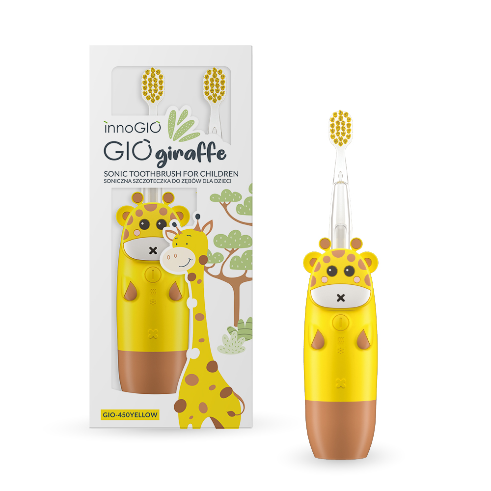 InnoGIO GIOGiraffe dětský sonický zubní kartáček 1 ks Yellow