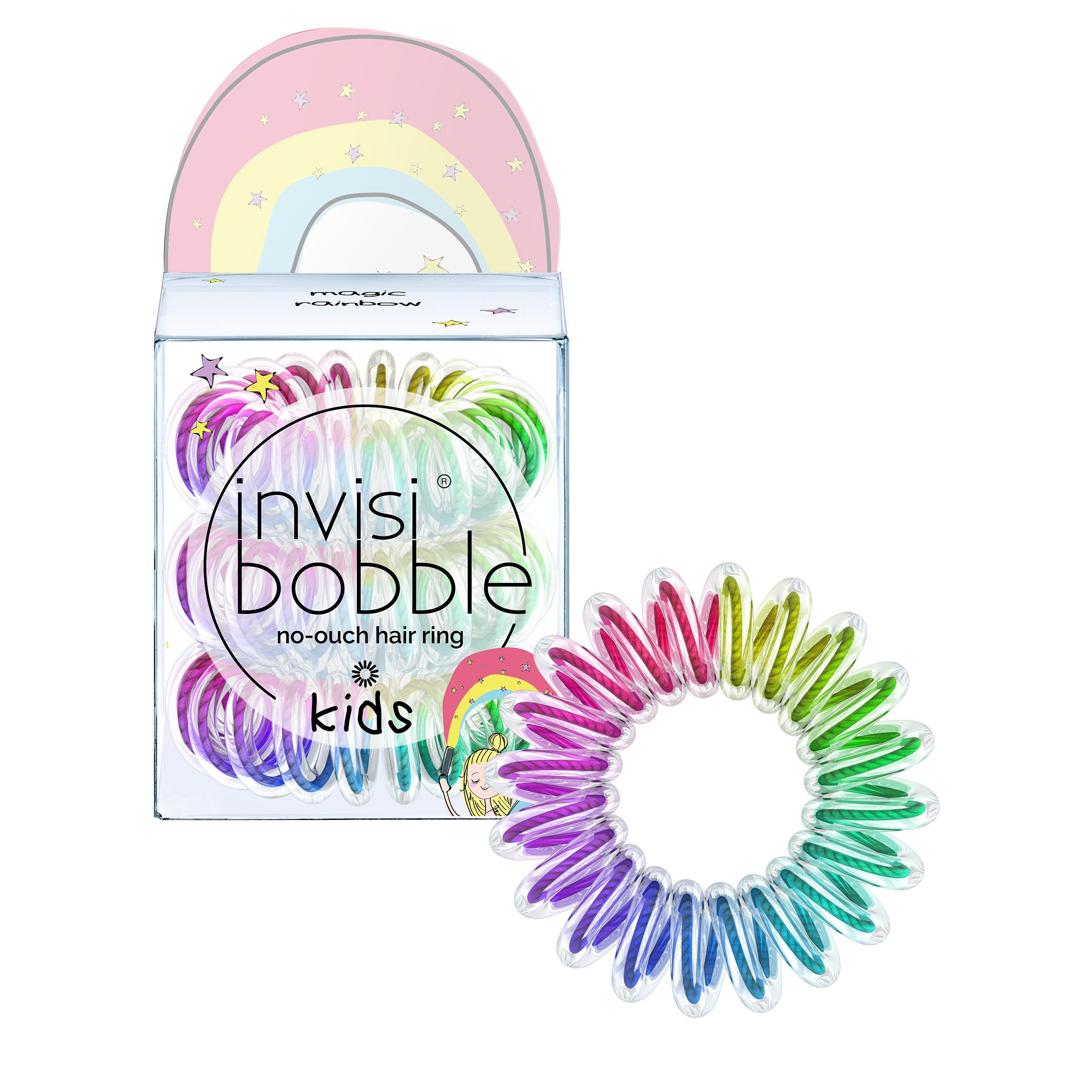 Invisibobble KIDS Magic Rainbow gumička do vlasů 3 ks