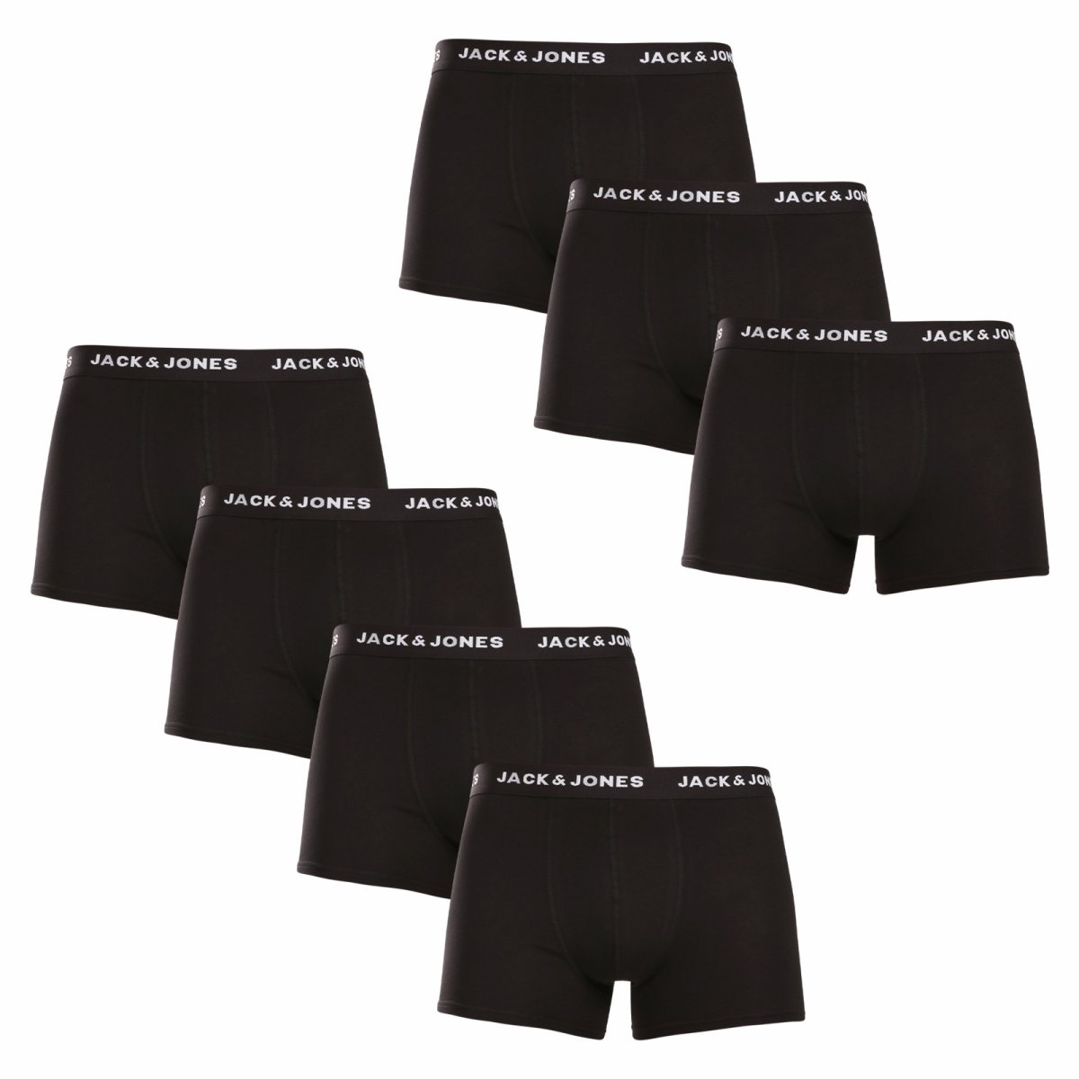 Jack and Jones 7PACK pánské boxerky černé (12171258) L