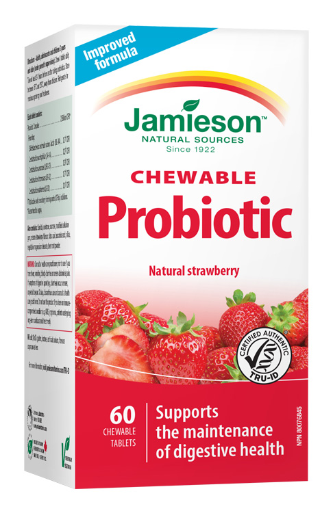 JAMIESON Probiotic jahoda žvýkací tablety 60 ks