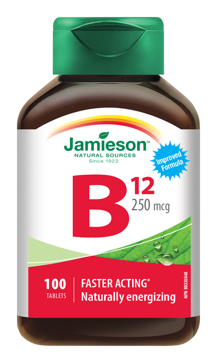 JAMIESON Vitamín B12 metylkobalamín 250 mcg 100 tablet