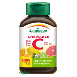 JAMIESON Vitamín C 500 mg citrusové ovoce 120 žvýkacích tablet