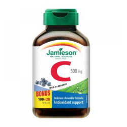 JAMIESON Vitamín C 500mg borůvka 120 tablet