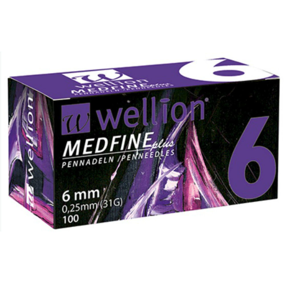 Jehly WELLION MEDFINE PLUS 31Gx6mm 100ks inzulinová pera