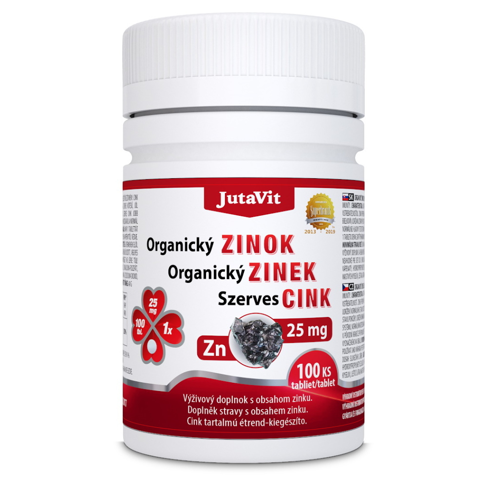 JUTAVIT Organický Zinek 25 mg 100 tablet