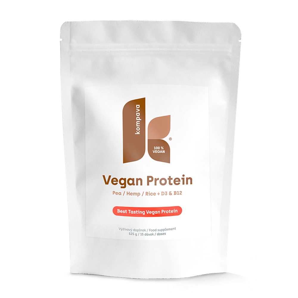 KOMPAVA Vegan protein čokoláda-skořice 525 g 15 dávek