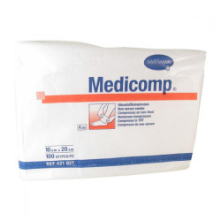 Kompres Medicomp nesterilní 10 x 20 cm / 100 ks