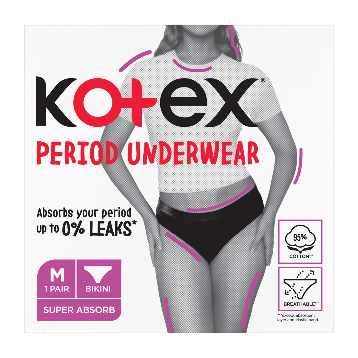 Kotex Period Underwear vel. M menstruační kalhotky