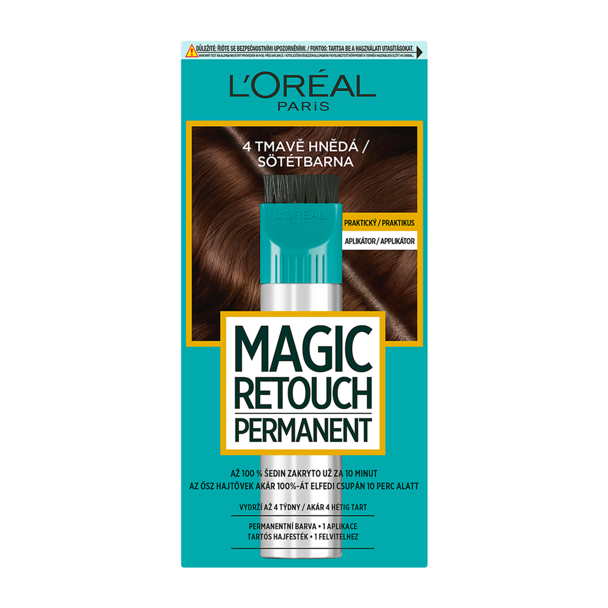 L'ORÉAL PARIS Magic Retouch permanent 4 Tmavě hnědá