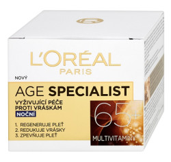 L'ORÉAL PARIS Age Specialist 65+ vyživující péče proti vráskám noční 50 ml