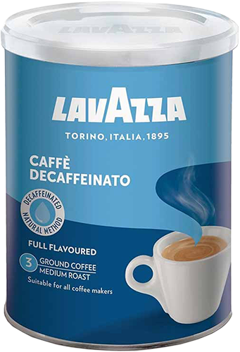 LAVAZZA Decaffeinato mletá káva (bez kofeinu) - dóza 250 g