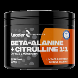 LEADER Beta Alanine + Citruline 1:1 200g - pomeranč, mandarinka