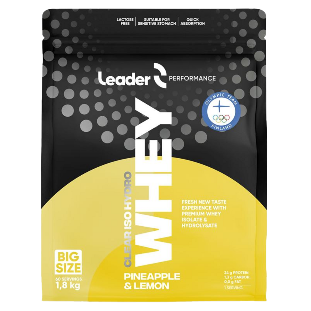 LEADER Clear Iso Hydro Whey Protein 1800g - ananas, citron