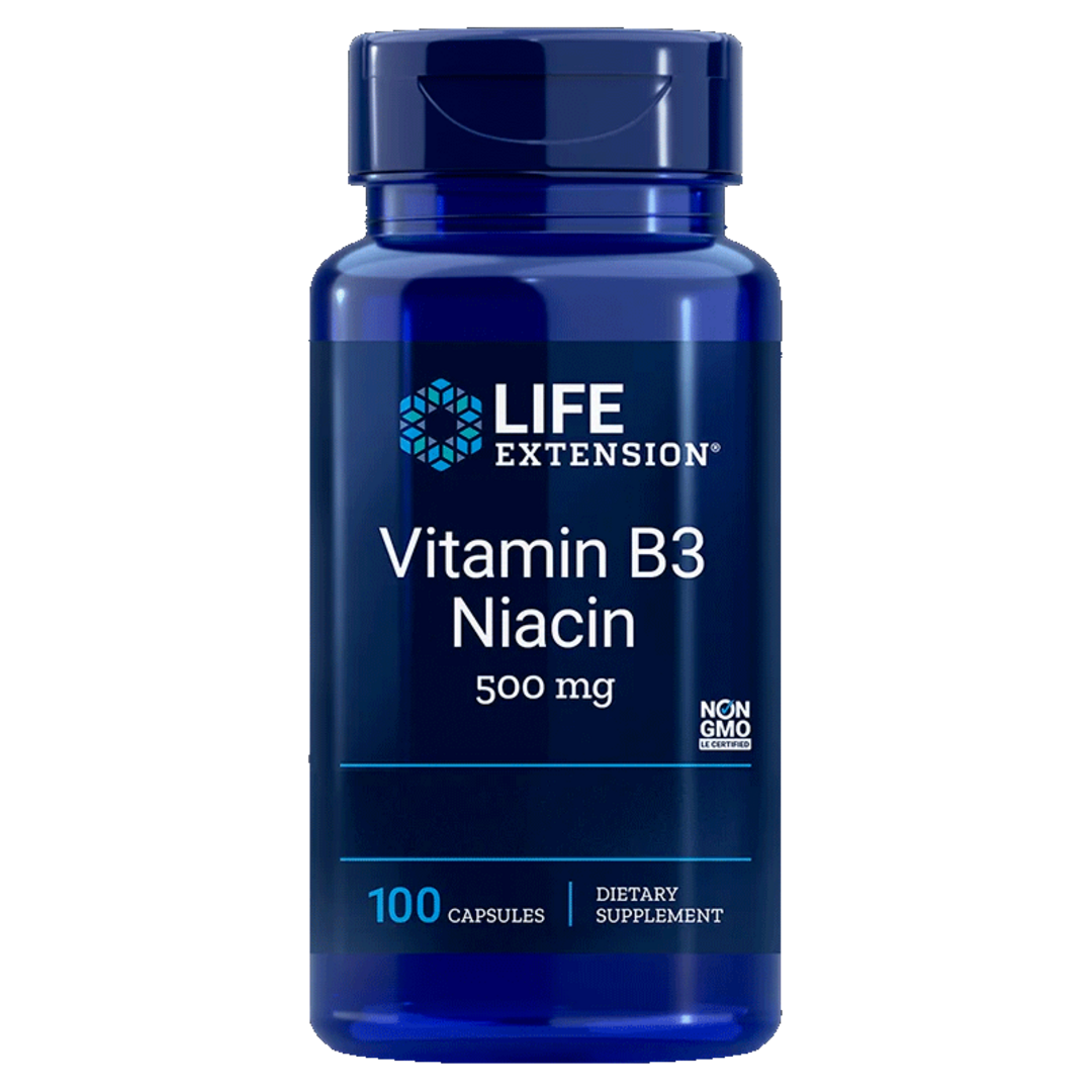 Life Extension Vitamin B3 Niacin - 100 kapslí