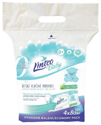 Linteo Baby Aloe Vera vlhčené ubrousky 4x80 ks