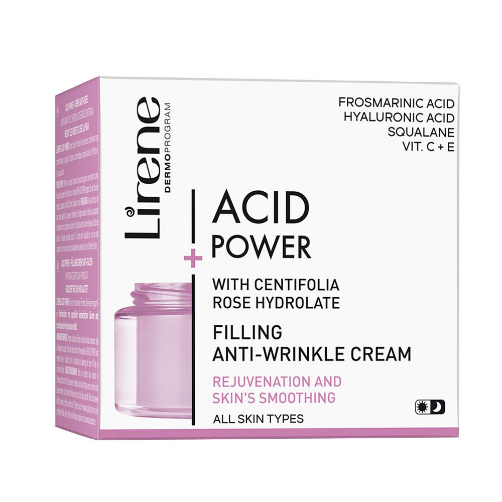 Lirene Acid Power Vyplňující krém s hydrolátem z růže 50 ml