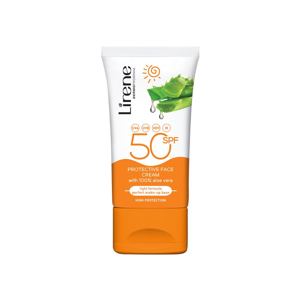 Lirene Sun care Ochranná pleťová emulze Aloe vera SPF50 50 ml