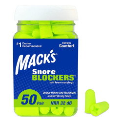 MACKS Snore Blockers špunty do uší 50 párů