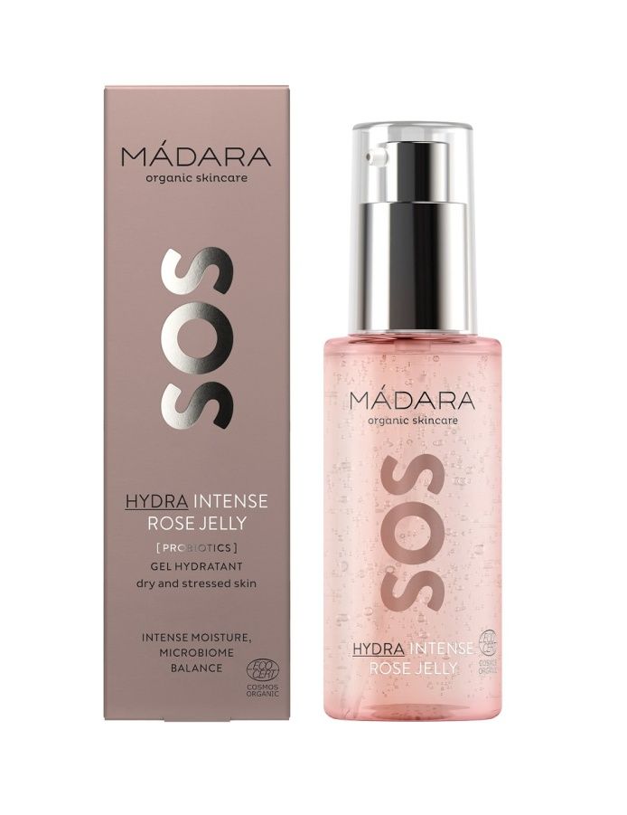 MÁDARA SOS Hydra Intense hydratační hyaluronové želé s růžovou vodou 75 ml