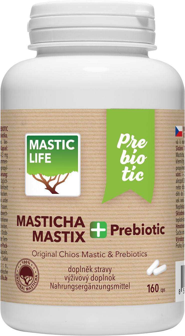 MASTICLIFE Masticha s prebiotiky 160 kapslí