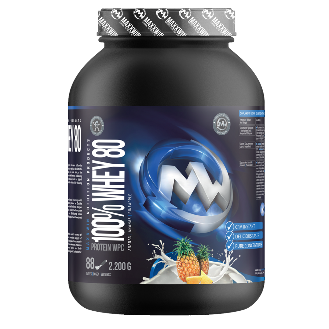 MAXXWIN 100% WHEY 80 900g - malina