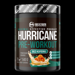 MAXXWIN Hurricane Pre-Workout No Caffeine 540g - pomeranč