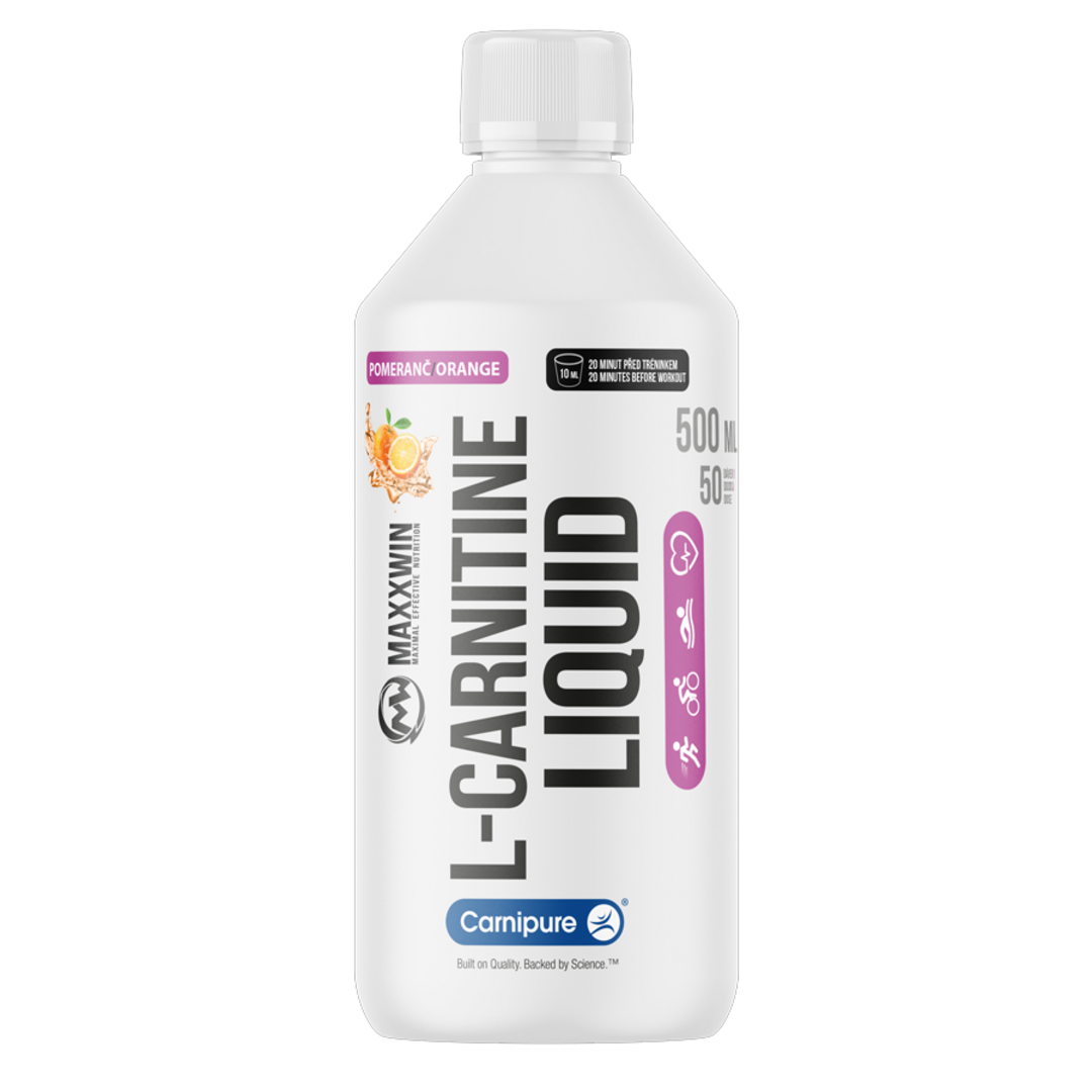 MAXXWIN L-Carnitine Liquid 500ml - pomeranč