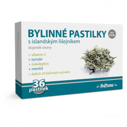 MEDPHARMA Bylinné pastilky s islandským lišejníkem 36 ks