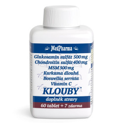 Medpharma Glukosamin sulfát (chondroitin, MSM, kurkuma) KLOUBY 67 tablet