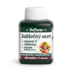 MEDPHARMA Jablečný ocet + vláknina + vitamín C + chrom 107 tablet