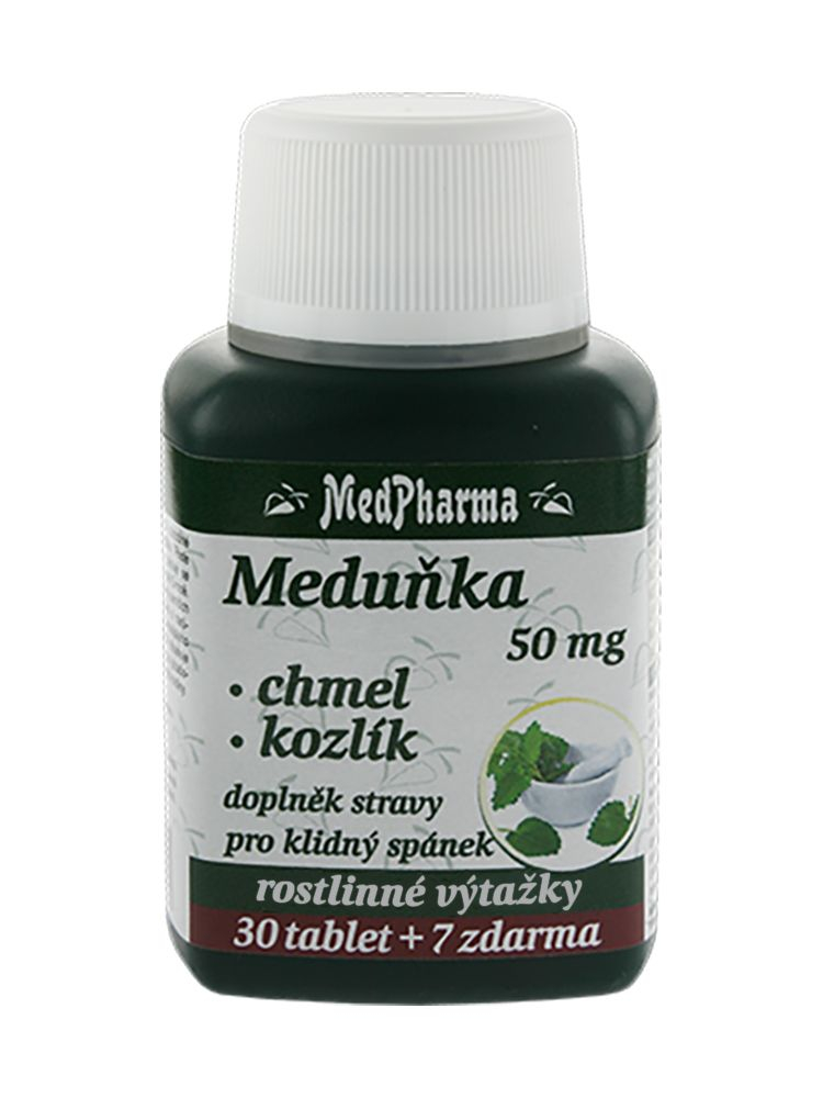 Medpharma Meduňka 50 mg + Chmel + Kozlík 37 tablet