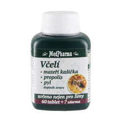 Medpharma Včelí mateří kašička + propolis + pyl 67 tablet