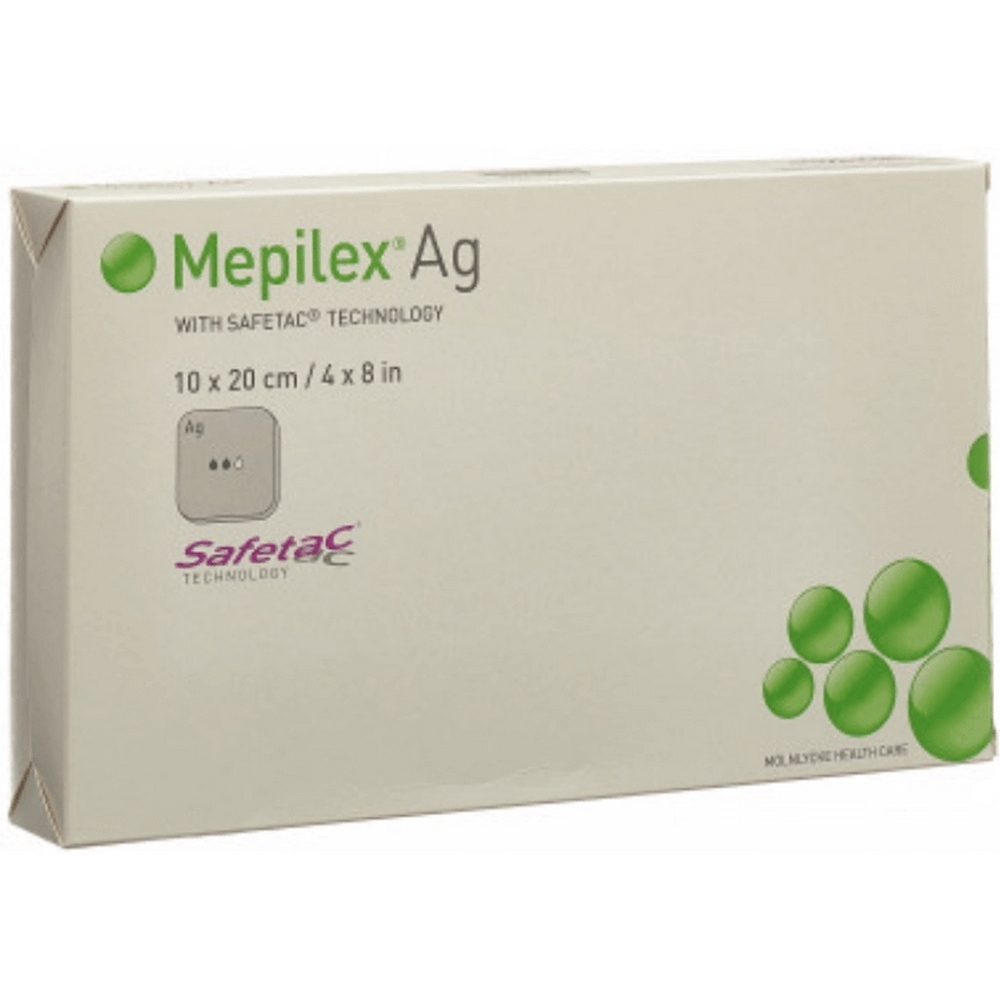 MEPILEX Ag krytí 10 x 20 cm 5 kusů