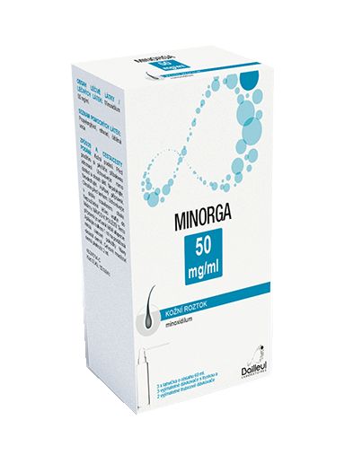 Minorga 50 mg/ml kožní roztok 3x60 ml