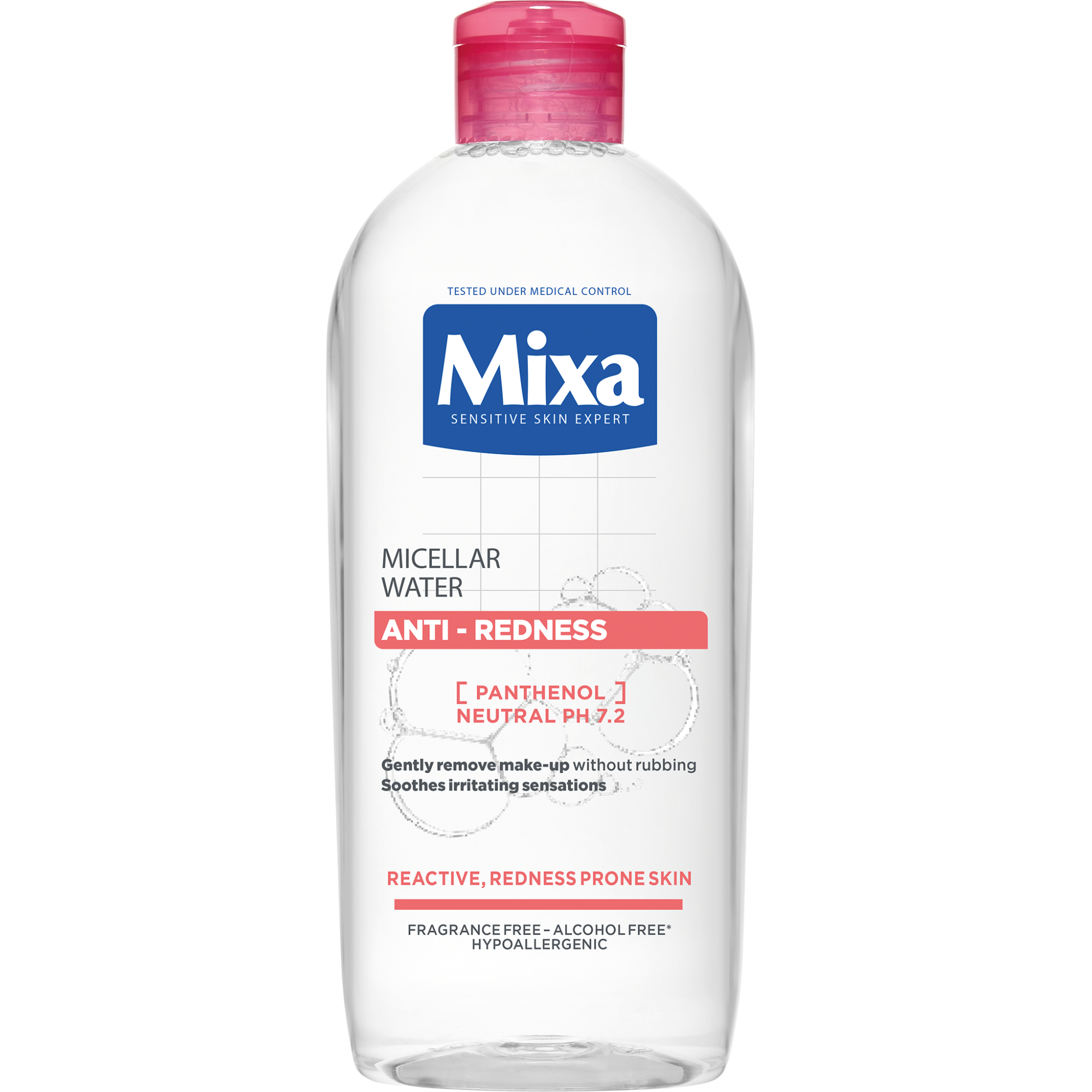 MIXA Anti-Redness micelární voda pro citlivou pleť se sklony k začervenání, 400 ml