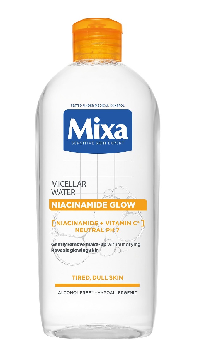 Mixa Niacinamide Glow micelární voda 400 ml