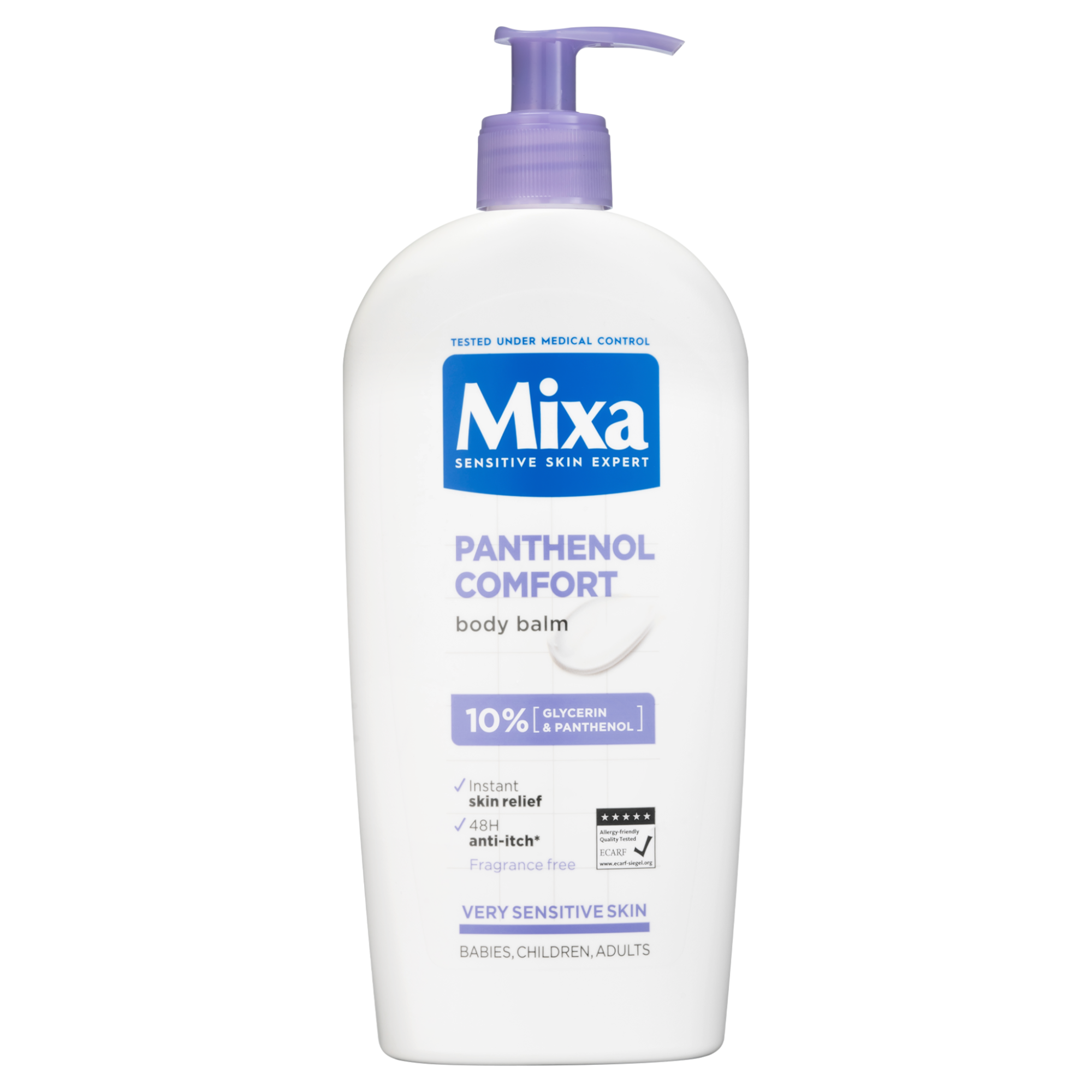 MIXA Panthenol Comfort zklidňující tělové mléko pro velmi citlivou pokožku 400 ml