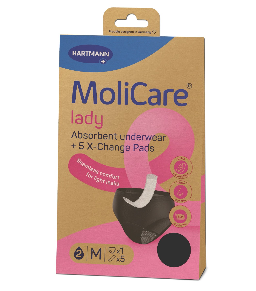 MoliCare Lady absorpční prádlo vel. M 1 ks + vložky X-Change 5 ks