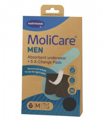 MoliCare MEN absorpční prádlo vel. M 1 ks + vložky X-Change 5 ks