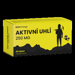 MOVIT ENERGY Aktivní uhlí 250 mg, 20 tablet