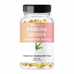 MOVIT ENERGY Kyselina Listová L-methylfolát 400 mcg, 90 tobolek