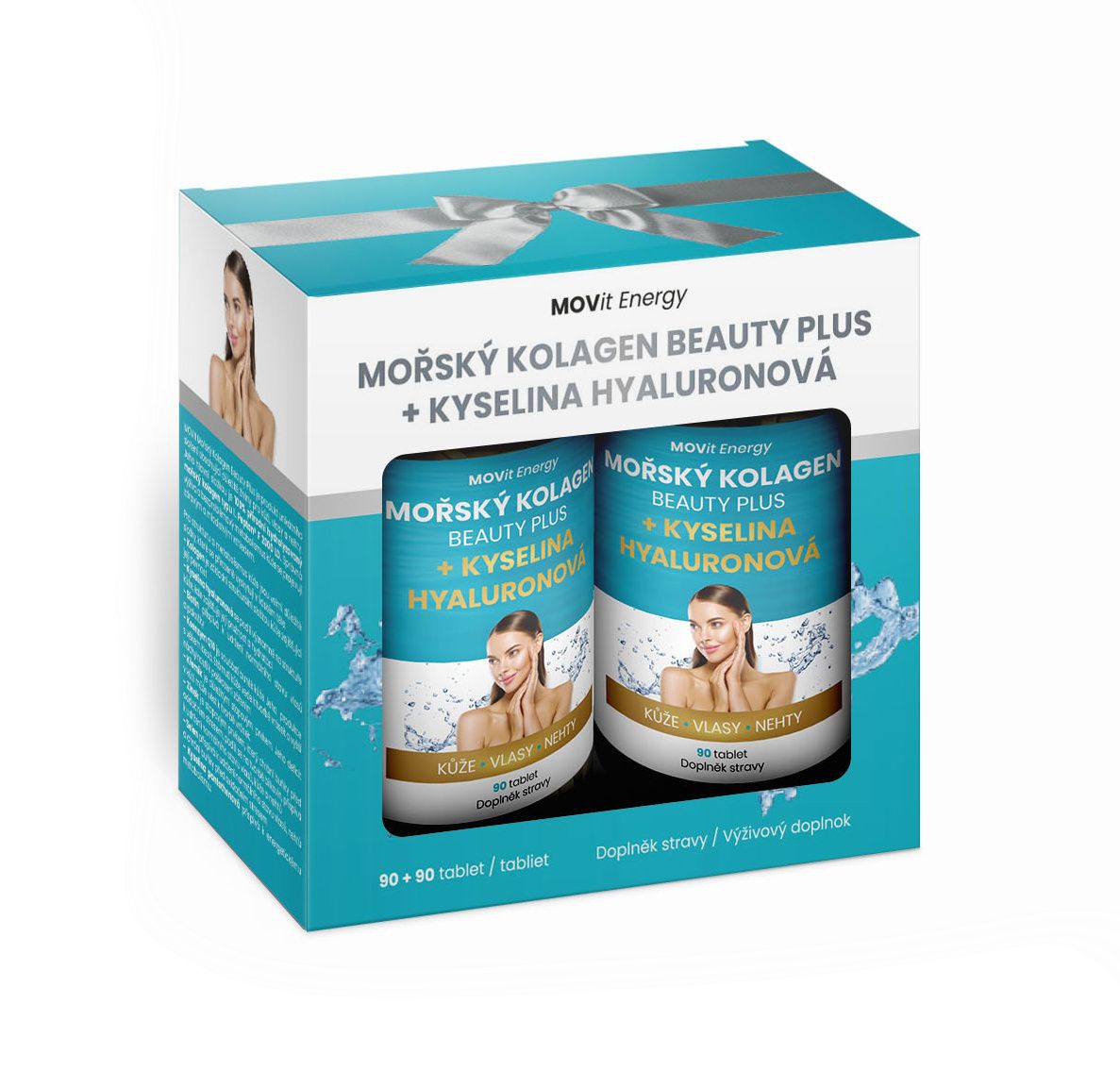 MOVit Energy Mořský kolagen Beauty Plus dárkový balíček 90+90 tablet