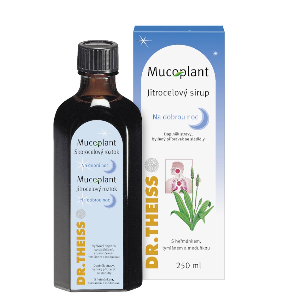 MUCOPLANT Jitrocelový sirup při kašli Na dobrou noc 250 ml