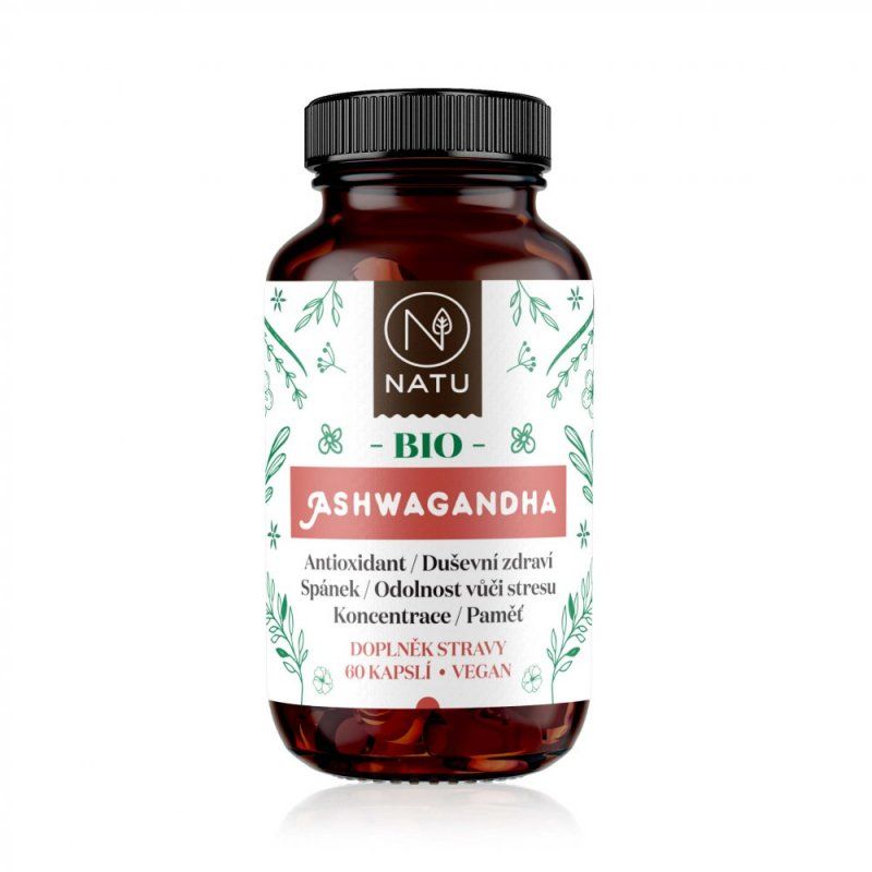 NATU Ashwagandha BIO 60 kapslí