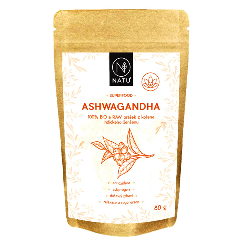 NATU Ashwagandha prášek BIO 80 g